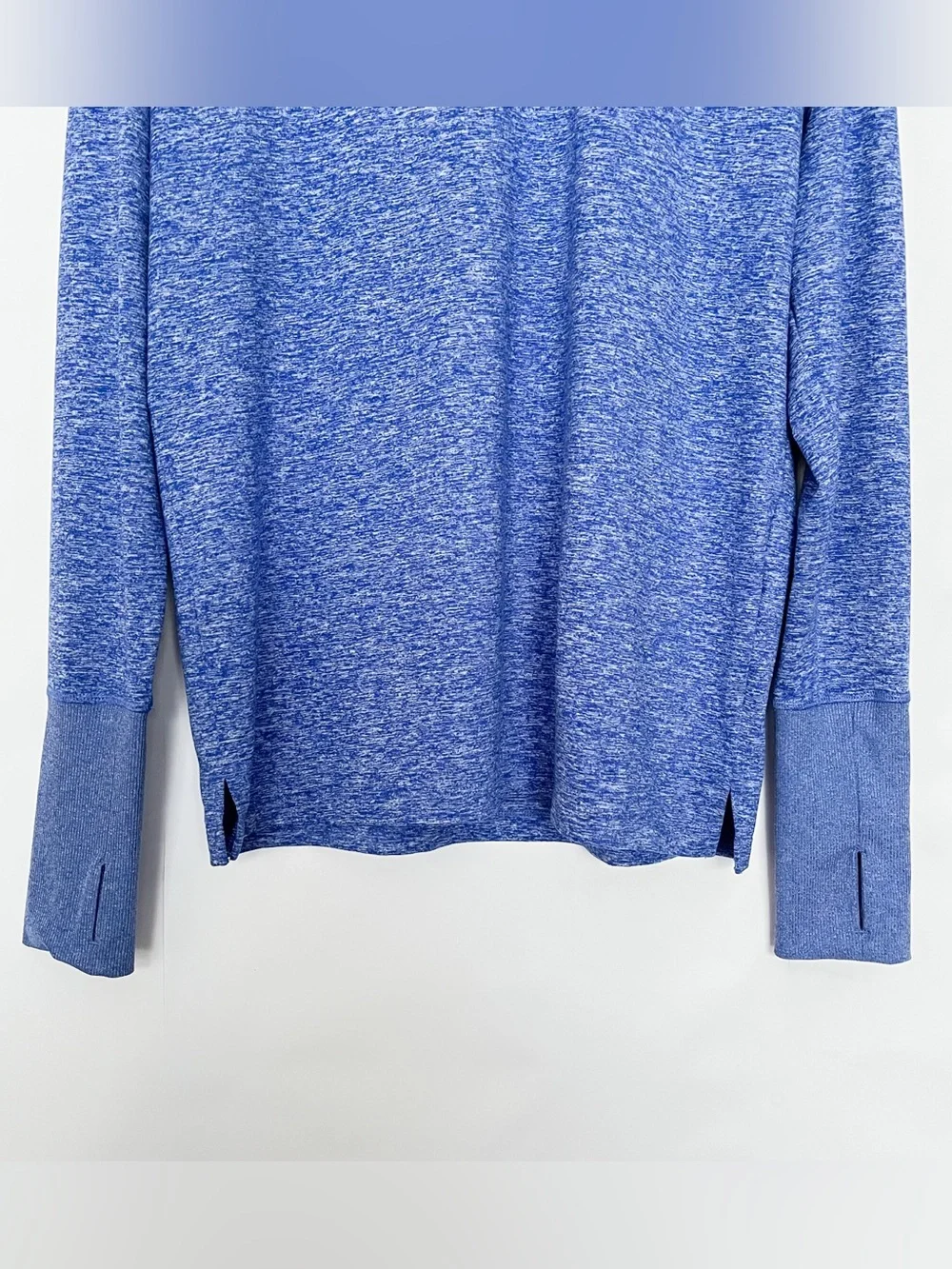 Nike Dri-Fit Running Long Sleeve Shirt Crewneck Thumbholes Size Medium Blue